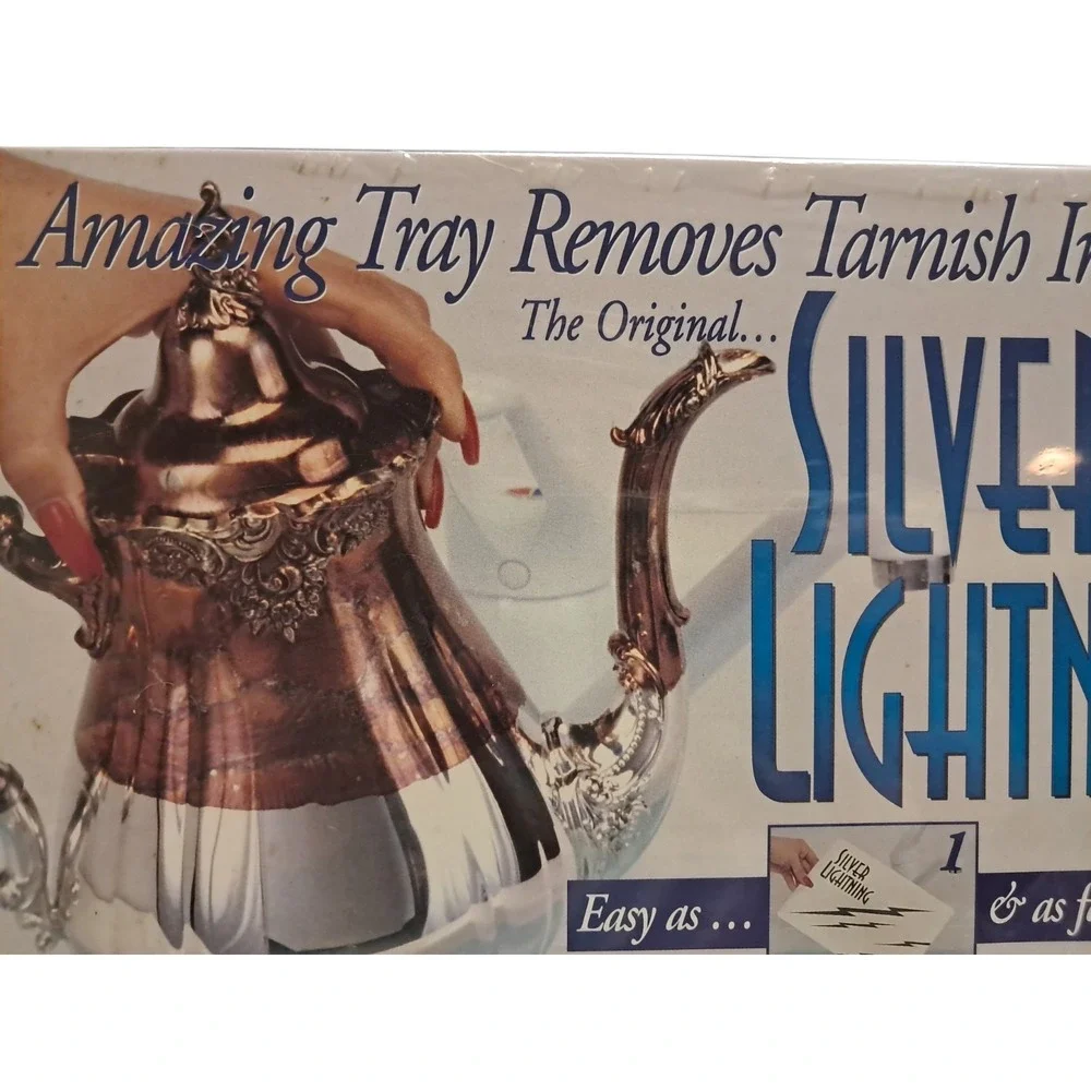 Silver Lightning Amazing Tray Removes Tarnish Instantly-Robin Leach Vintage NEW